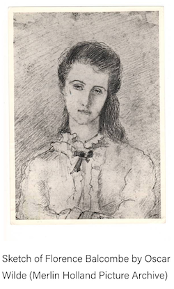 Florence Balcome Stoker, sketch by Oscar Wilde